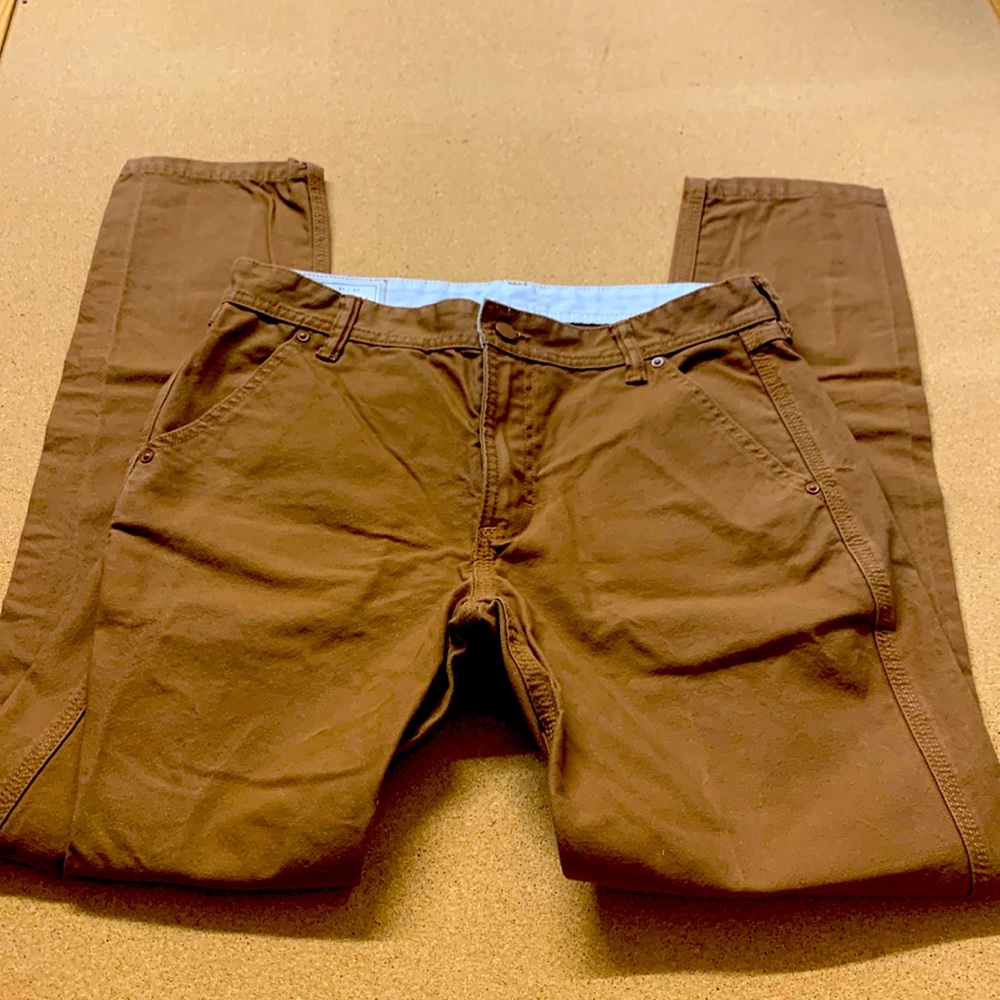 Gap Work Force Jeans Men’s 31x32 Brown Denim Pants Slim NWOT